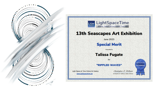 Abstract art that received Special Merit during the “Seascapes” exhibition.
