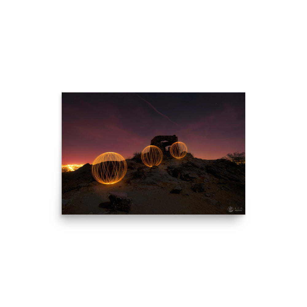 South Mountain Stone House Orb Trio - Photo paper poster