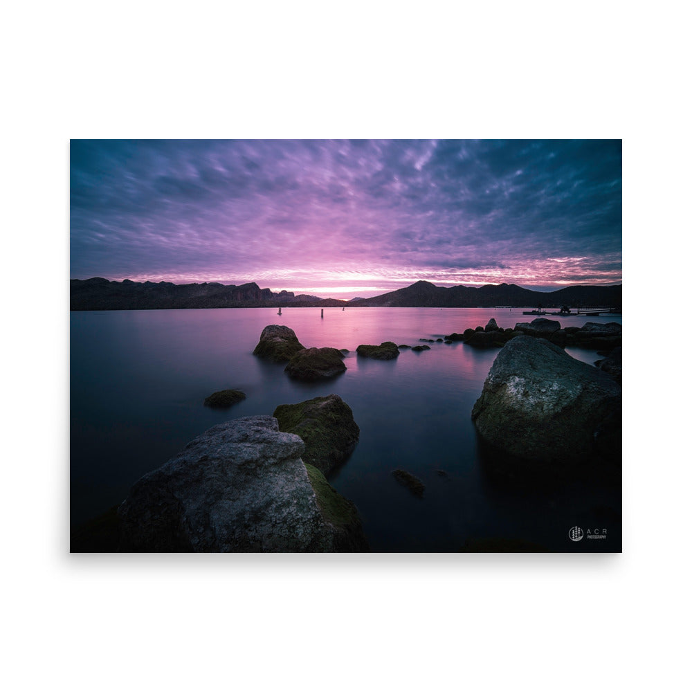 Saguaro Lake at Sunset - Photo paper poster