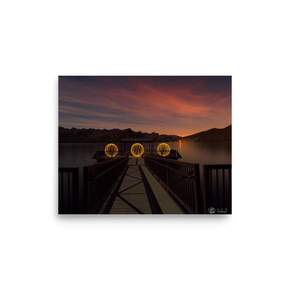 Saguaro Lake Orb Trio - Photo paper poster