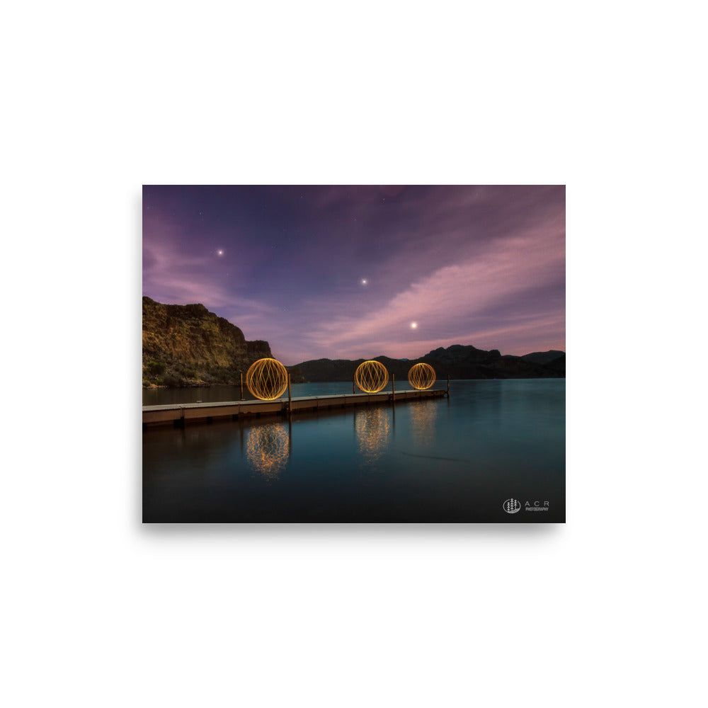 Canyon Lake Orb Trio - Photo paper poster