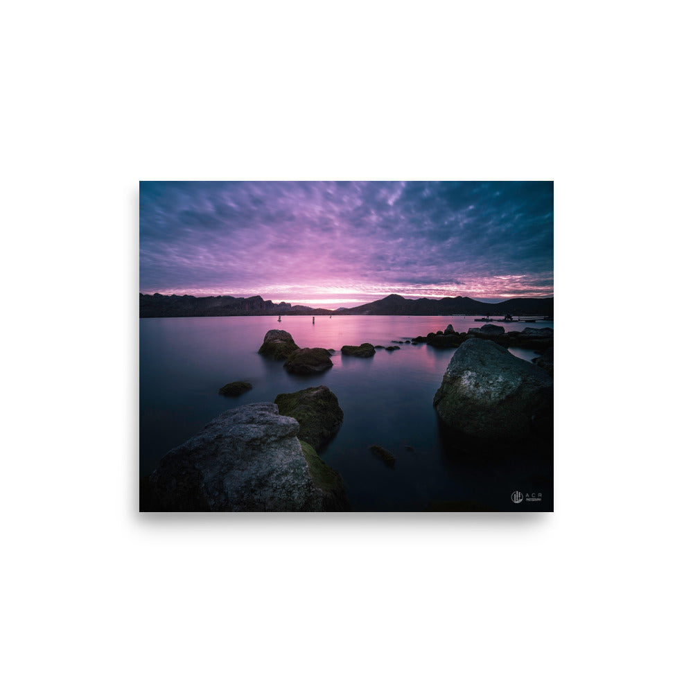 Saguaro Lake at Sunset - Photo paper poster