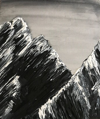 Mountain’s Shadow – Acrylic on Canvas Board