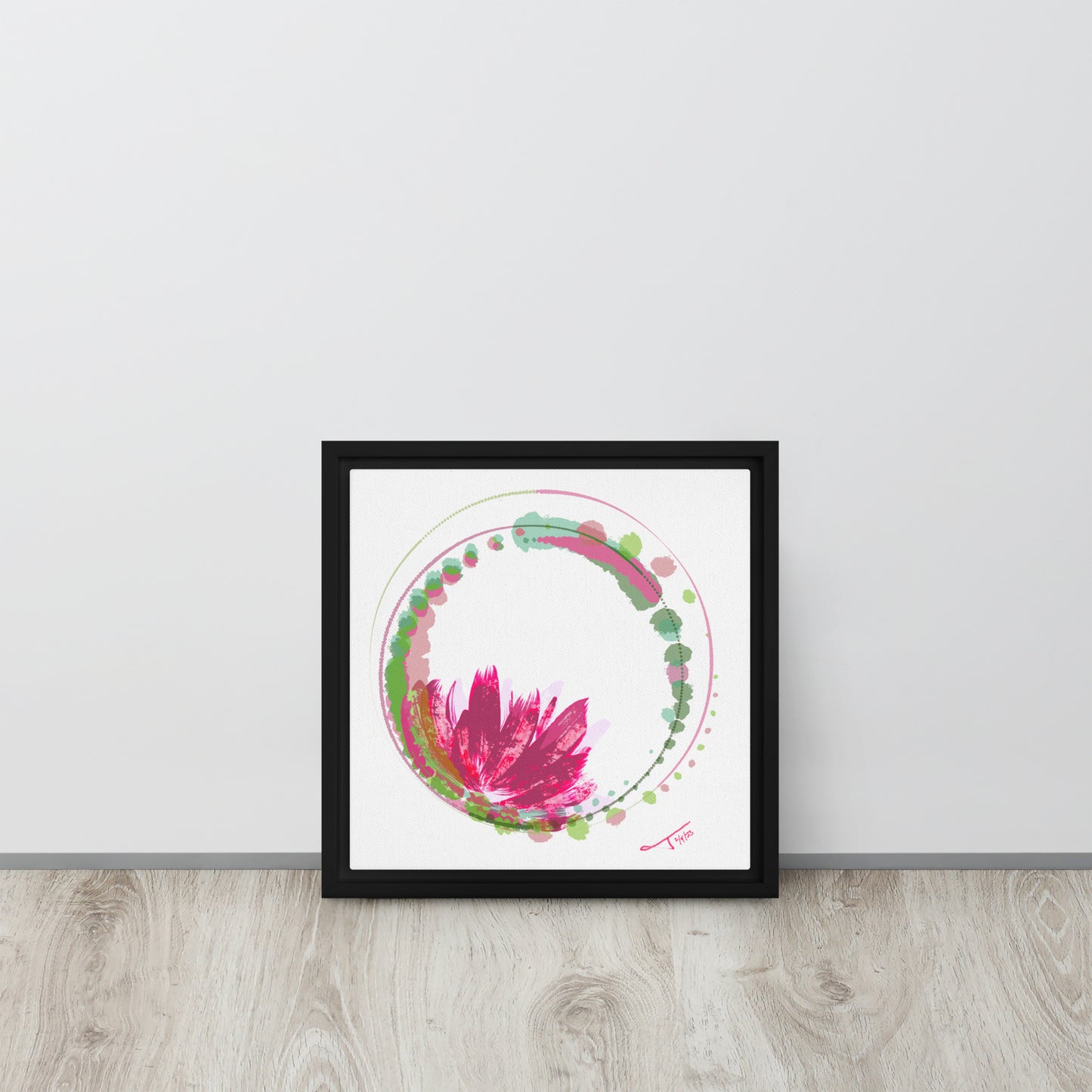 Water Lily (Mauve) - Framed canvas