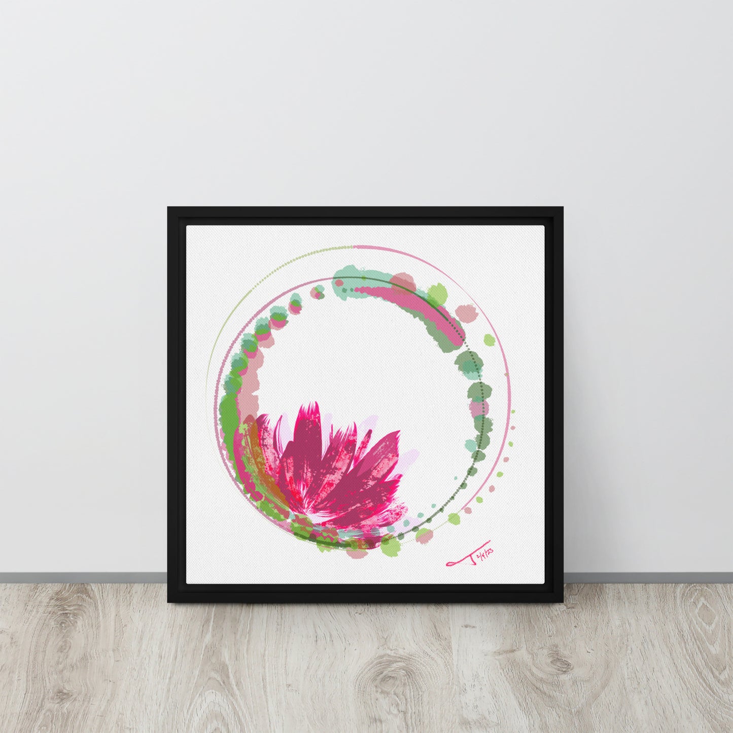 Water Lily (Mauve) - Framed canvas