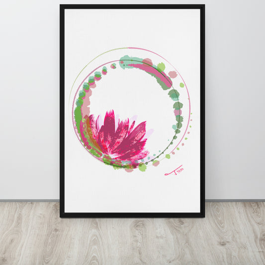 Water Lily (Mauve) - Framed canvas