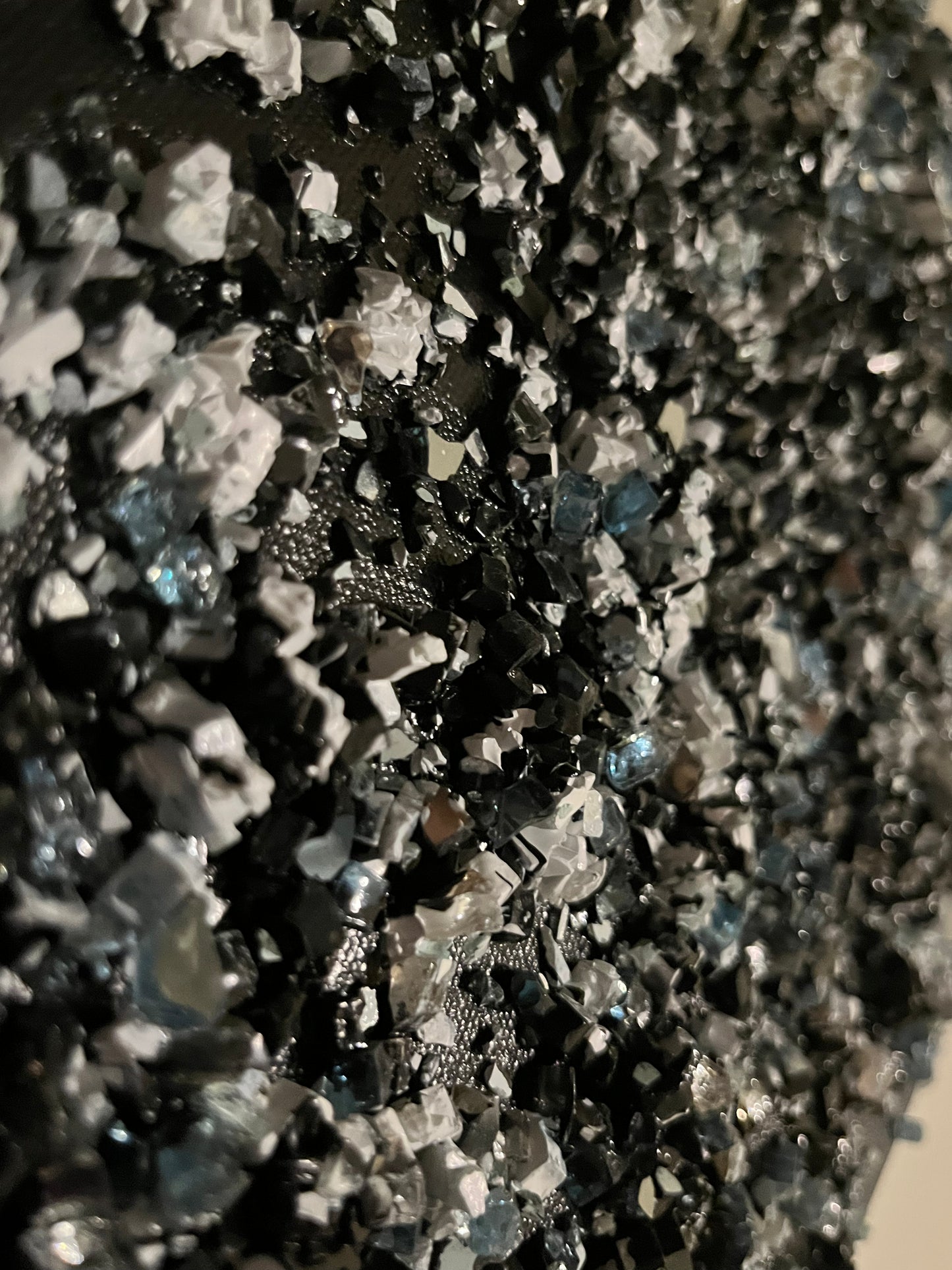 Crumble – Acrylic with Glass on Canvas