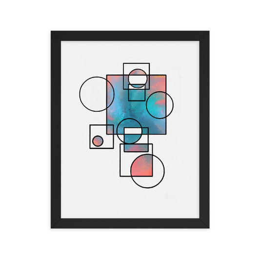 Geometric Color – Framed photo paper poster