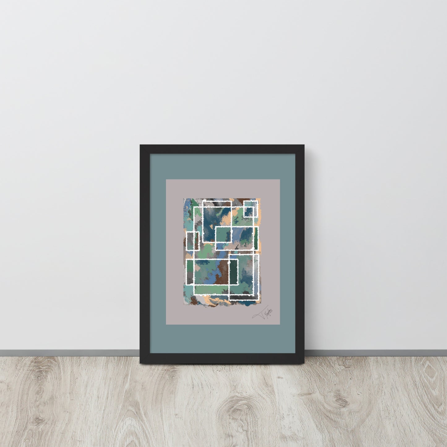 Blended Shores (Sage) - Framed photo paper poster