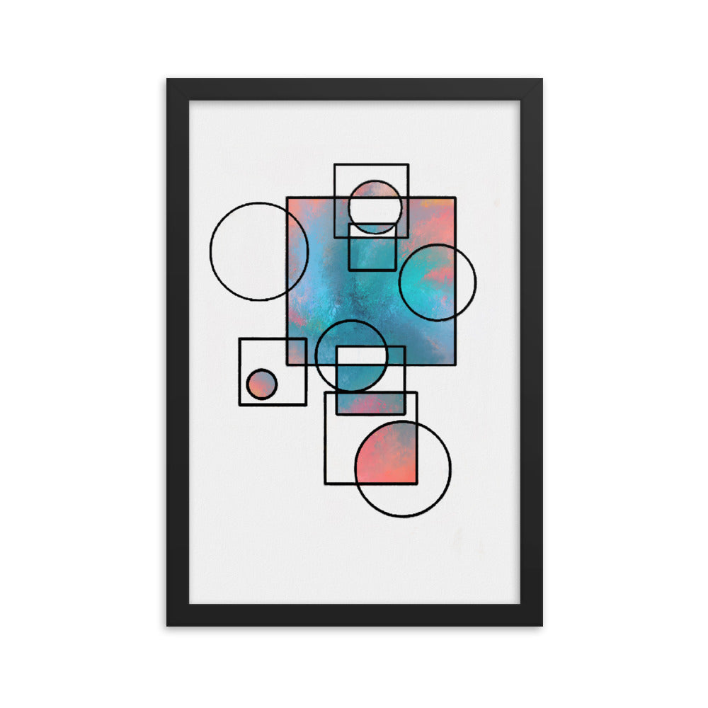 Geometric Color – Framed photo paper poster
