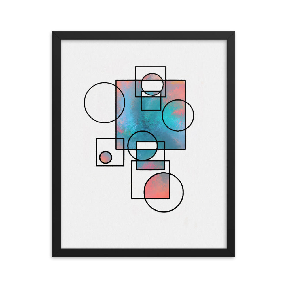 Geometric Color – Framed photo paper poster