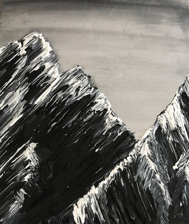Mountain’s Shadow – Acrylic on Canvas Board