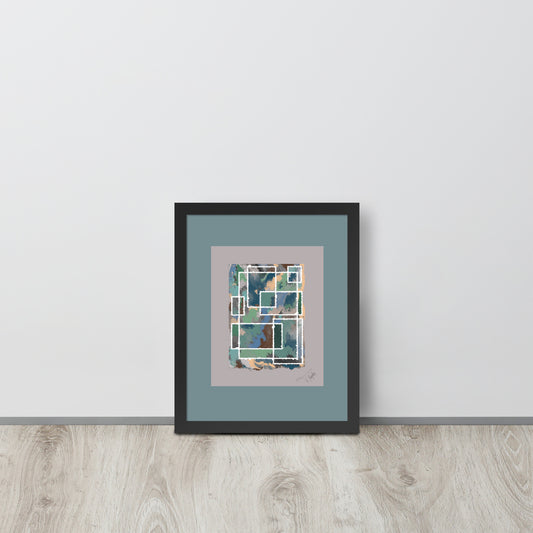 Blended Shores (Sage) - Framed photo paper poster